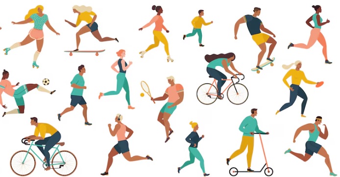 Crtez razlicitih rekreativnih aktivnosti coveka